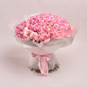 101 trandafiri roz - luxury