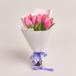 flori online buchet de lalele roz