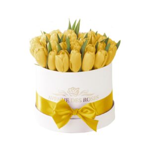 aranjament lalele flori in cutie florarie online