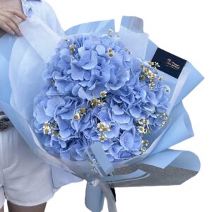 Buchet de hortensii albastre