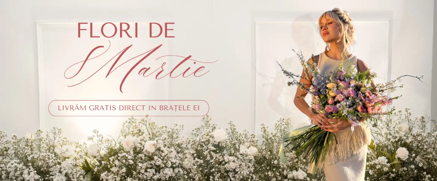 Flori de 8 martie cu Transport Gratuit &icirc;n Cluj și &icirc;n Restul Țării &ndash; Serviciu Premium